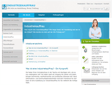 Tablet Screenshot of industriekauffrau.info